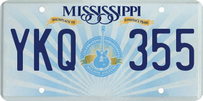 MS license plate YKQ355