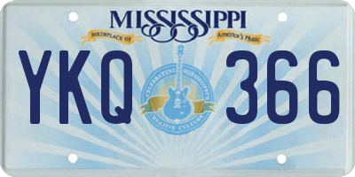 MS license plate YKQ366