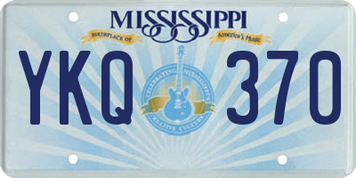 MS license plate YKQ370