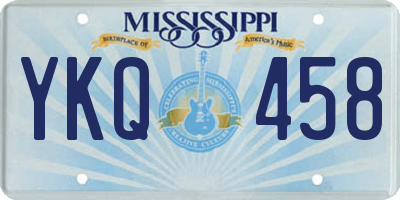 MS license plate YKQ458