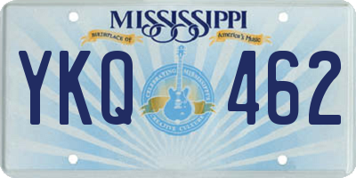 MS license plate YKQ462