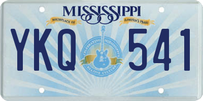 MS license plate YKQ541