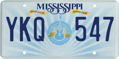 MS license plate YKQ547