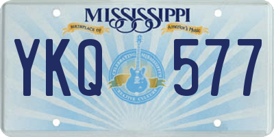 MS license plate YKQ577