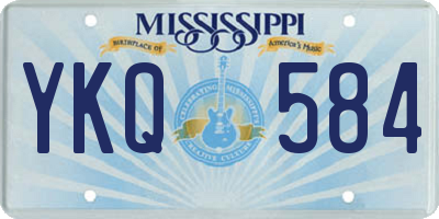 MS license plate YKQ584