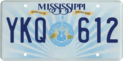 MS license plate YKQ612