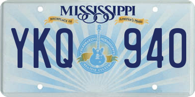 MS license plate YKQ940