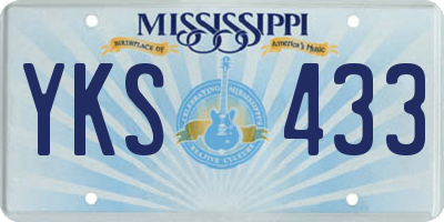 MS license plate YKS433