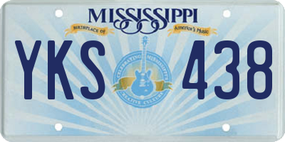 MS license plate YKS438