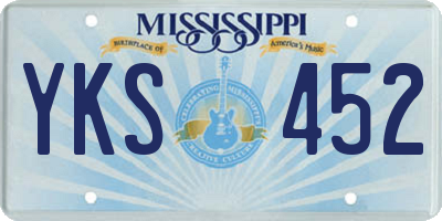 MS license plate YKS452