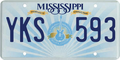 MS license plate YKS593