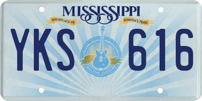 MS license plate YKS616