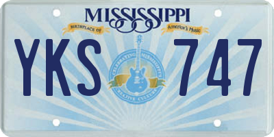 MS license plate YKS747