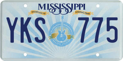 MS license plate YKS775
