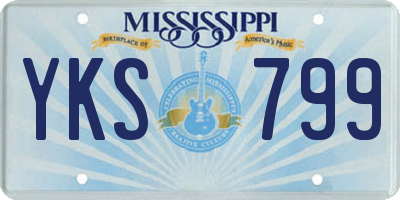 MS license plate YKS799