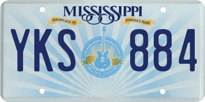 MS license plate YKS884