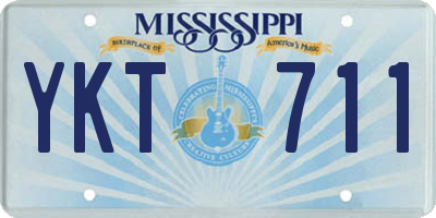 MS license plate YKT711