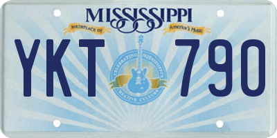 MS license plate YKT790