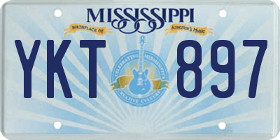 MS license plate YKT897