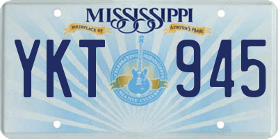 MS license plate YKT945