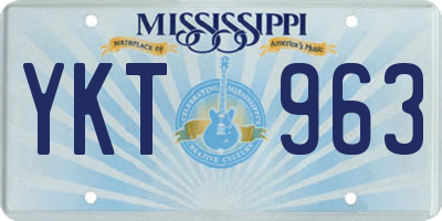 MS license plate YKT963