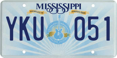 MS license plate YKU051