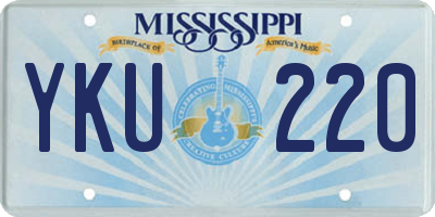 MS license plate YKU220