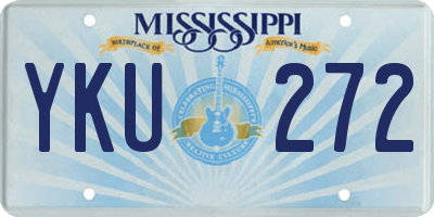 MS license plate YKU272