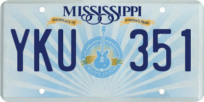 MS license plate YKU351