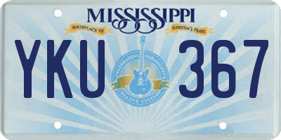 MS license plate YKU367