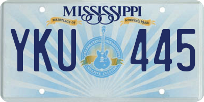 MS license plate YKU445