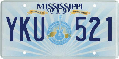 MS license plate YKU521
