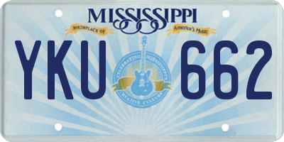 MS license plate YKU662