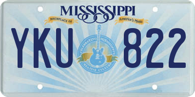 MS license plate YKU822
