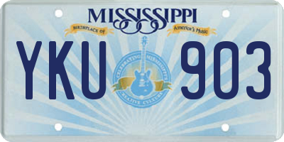 MS license plate YKU903