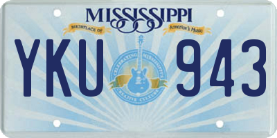 MS license plate YKU943