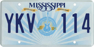MS license plate YKV114