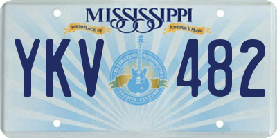 MS license plate YKV482