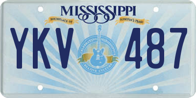 MS license plate YKV487