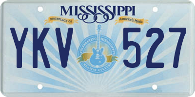 MS license plate YKV527