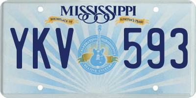 MS license plate YKV593