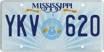 MS license plate YKV620