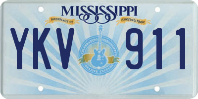 MS license plate YKV911