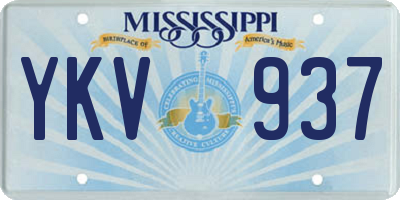 MS license plate YKV937