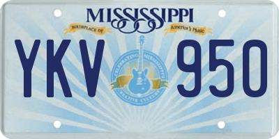 MS license plate YKV950
