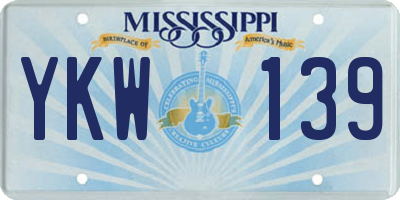 MS license plate YKW139