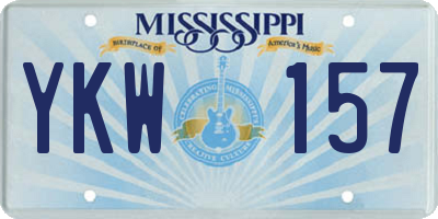 MS license plate YKW157