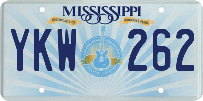 MS license plate YKW262