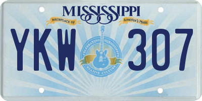 MS license plate YKW307