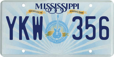 MS license plate YKW356